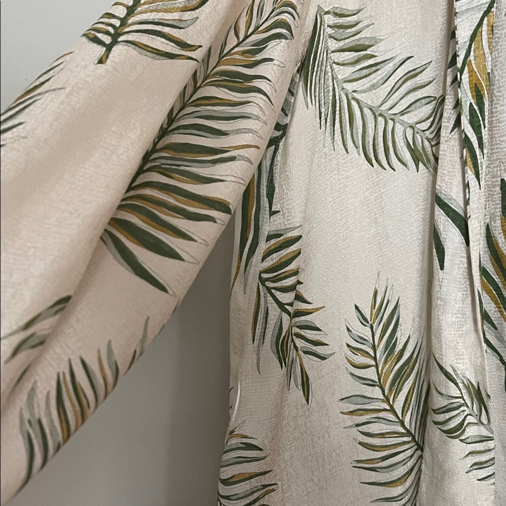 Leaf Print Open Cardigan - Picture 4 of 8